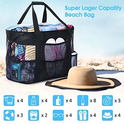  Beach Bags for Women, Pool Bag Waterproof Sandproof Beach Bag  Large Capacity Beach Swim Bag with Zipper Stripe Beach Tote : Clothing,  Shoes & Jewelry