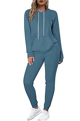 Womens Loungewear Set with Pockets 2 Piece Outfits Sweatsuits for Women Set  Blue L - Yahoo Shopping