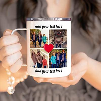 Magizak Travel Coffee Mug with Handle Custom Photo