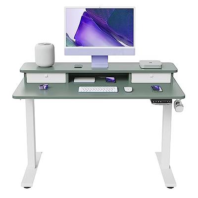 Electric Standing Desk 48 x 24 Inches, Height Adjustable Computer Desk Sit Stand  Desk Home Office Desks with Splice Board and A Under Desk Cable Management  Tray, Rustic Brown Top/Black Frame 