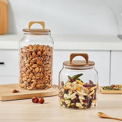 1-Gallon Glass Jar [set of 4] Wide Mouth with Airtight Plastic Lid 