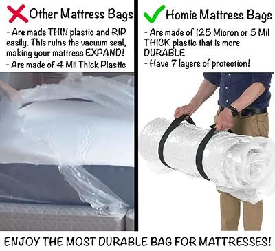 Mattress Vacuum Bag, Sealable Bag for Memory Foam or Inner Spring Mattresses,  Compression and Storage for Moving and Returns, Leakproof Valve and Double  Zip Seal (Cal-King) - Yahoo Shopping