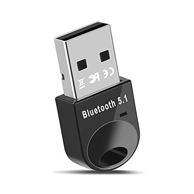 Bluetooth Adapter for PC,Bluetooth 5.0 USB Adapter - PC Bluetooth 5.0 Dongle  Receiver Supports Windows 7/8.1/10 and Linux for Desktop, Laptop, Headsets,  Mouse, Keyboard, Printers, Speakers 