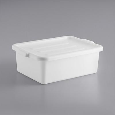 Lavex Industrial 20 x 15 x 7 White Polypropylene Utility Bin with Lid -  Yahoo Shopping