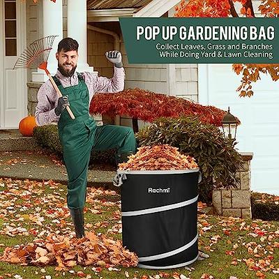 Wakeman Collapsible Trash Can- Pop Up 33 Gallon Trashcan for Garbage with Zippered Lid