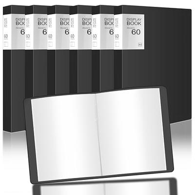 Art Portfolio Presentation Display Book, 6-pocket, Black