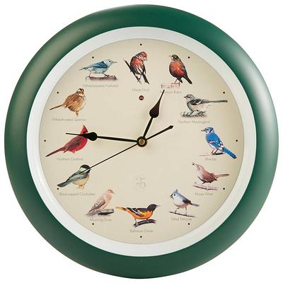 Decorative Outdoor Singing Bird Clock Thermometer, Singing Bird