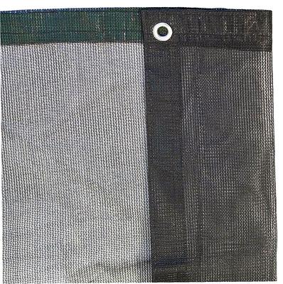 NCSNA Outdoor mesh tarps 8-ft x 16-ft Black Color Polyethylene Shade Fabric  Polyester