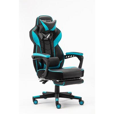 Blue Gaming Chair Reclining Swivel Racing Office Chair with