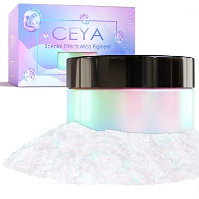 Ceya Interference Mica Powder, 1.8oz/ 50g Ghost Aqua Chrome Nail