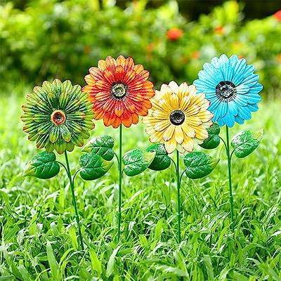 Photect 4 Pieces Decorative Garden Stakes Decorative 20'' Metal Flowers  Garden Decor Yard Decorations Outdoor Flower Plant Stick Floral Picks for  Lawn Front Patio Barnyard Party Pathway (Bright Color) - Yahoo Shopping