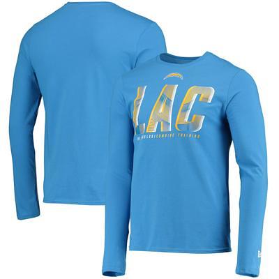 Men's Fanatics Branded Justin Herbert Powder Blue Los Angeles Chargers Team Wordmark Name & Number Long Sleeve T-Shirt Size: Small