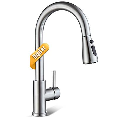 Kitchen Faucets, Kitchen Faucet with Pull Down Sprayer, High Arc Single  Handle Kitchen Sink Faucet with Water Lines, Brushed Nickel Kitchen Faucet