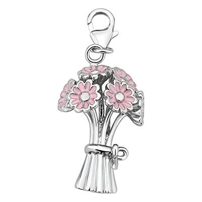 Jovivi 925 Sterling Silver Charm Wedding Bonquet of Flowers Clip On Charms  Pink Enameled Dangling Pendant with Lobster Clasp Charm for Bracelet or  Necklace - Yahoo Shopping