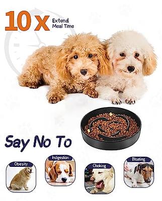 Floatant Slow Feeder Dog Bowls Medium Large Breed Ceramic, 7.6 in Dog Slow  Feeder Bowl for