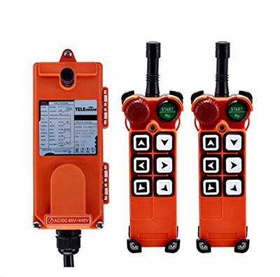 NEWTRY Wireless Crane Remote Control 8 Buttons 12V 2 Transmitters Industrial Channel Electric Lift Hoist Wireless Switch Receiver (2 Transmitters +