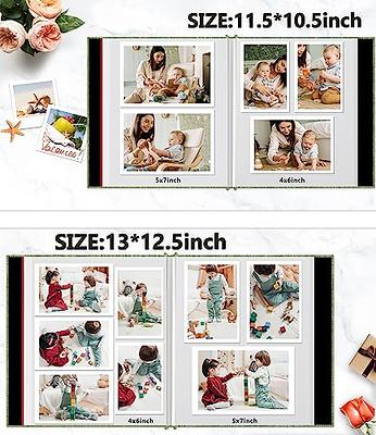 EJBLFE 60 Pages Photo Album Self Adhesive for 4x6 5x7 8x10 Pictures Linen  Scrapbook Album,DIY Memory Book with Metal Pen and Plastic Plate,Ideal Gift  Choices for Family Wedding Friends and Baby 