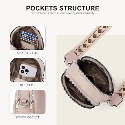 BOSTANTEN Sling Bag Cross Body Bag Trendy Leather Crossbody Purse Chest Bag with Adjustable Guitar Strap for Travel