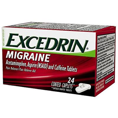  Excedrin Extra Strength Caplets for Headache Pain Relief, 24  Count : Health & Household