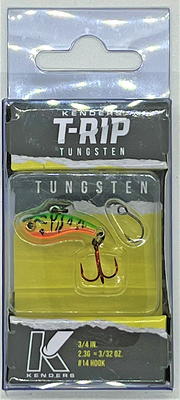 Kenders Outdoor T-Rip Tungsten Mini Vibe Lure, Firetiger, 3/4