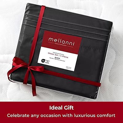  Mellanni Queen Sheet Set - 4 Piece Iconic Collection Bedding  Sheets & Pillowcases - Luxury, Extra Soft, Cooling Bed Sheets - Deep Pocket  up to 16 - Wrinkle, Fade, Stain Resistant (