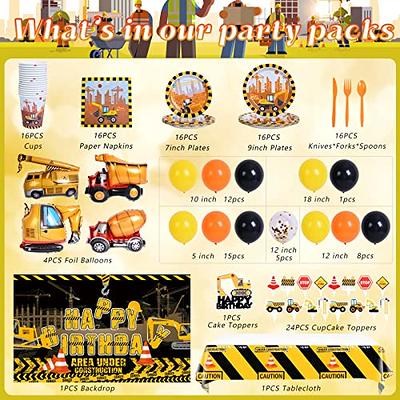 CUTEUP Construction Birthday Party Supplier - 259PCS Dump Truck Party  Decorations Kits Set with Balloons, Tablecloth, Backdrop, Cake Toppers,  Construction Theme Tableware Set for Kids - 16 Guest - Yahoo Shopping