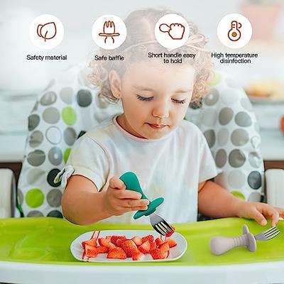 Baby Feeding Spoon Fork Set Utensil Bendable Handle Training BPA