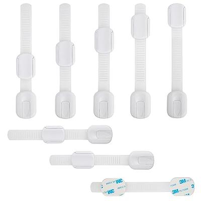 10 Pack Child Safety Cabinet Locks- Baby Proofing Latches Lock For Drawers,  Toilet Seat, Fridge, Oven With 10 Extra 3m Adhesives (white)