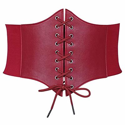 Women's Elastic Costume Waist Belt Lace-up Tied Waspie Corset Belts for  Women Cosplay by JASGOOD : : Clothing, Shoes & Accessories