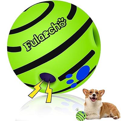 FUSCOTO Petsrook Ball Toy, Interactive Dog Toys Ball with Fun Squeaky  Giggle Sound, Durable Chewing Ball