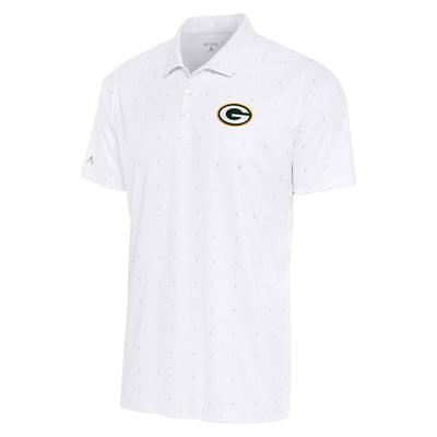 Men's Green Bay Packers Antigua Charcoal Compass Polo