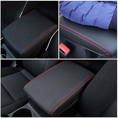 8sanlione Car Armrest Storage Box Mat, Fiber Leather Car Center Console  Cover, Car Armrest Seat Box Cover Accessories Interior Protection for Most