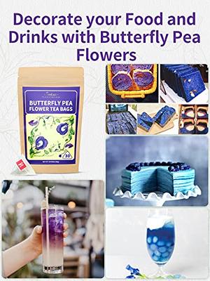 100% Organic Dried Butterfly Pea Flower Tea Clitoria Ternatea Herbal Tea/  Pure Organic Natural Herbal Blue Drink/ NON_GMO Herbal Blue Tea 