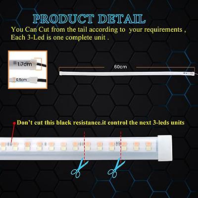 2PCS 60CM RGB LED Daytime Running Strip Lights Sequential Turn Signal Lamp  DRL 