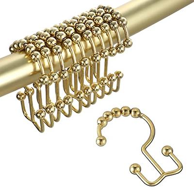 Shower Curtain Hooks, Rust Proof Shower Curtain Rings for Bathroom, iToplin  Modern Metal Decorative Shower Hooks Hangers for Shower Curtain Rod,Set of  12 Gold Shower Curtain Hooks Rings : : Home