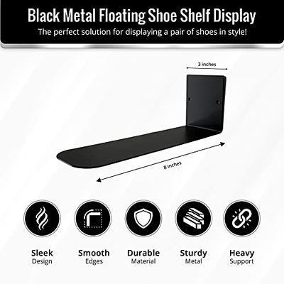 LoengMax 6 Pack Acrylic Floating Shoe Display Shelves, Clear Acrylic  Floating Shelves for Showcase Sneaker Collection or Shoes Box, Levitating  Shoe