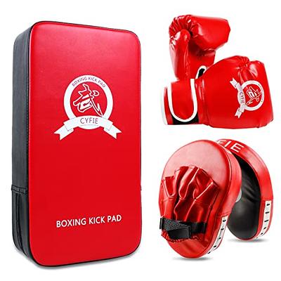 RDX Boxing Pads and Bag Gloves Set, Maya Hide Leather KARA Hook