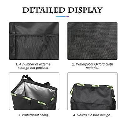 Hanging Car Trash Can with Storage Pockets, Waterproof Leakproof Oxford  Auto Garbage Bag, Vehicle Multi-Use Organizer for Outdoor Traveling,  Foldable