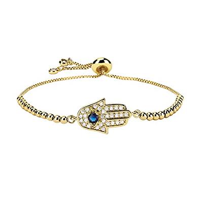 MRSXIA Gold Initial Bracelets for Women Girl,18K Gold Plated