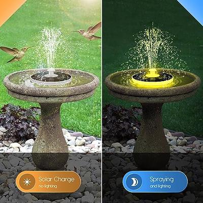 Solar Fountain for Bird Bath with Lights Floating LED Solar Bird Bath  Fountains Solar Power Small with 6 Nozzles,Solar Water Fountain Pump for Pool  Pond Outdoors - Yahoo Shopping