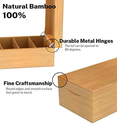 Neando Business Card Holder, Bamboo Business Card Organizer