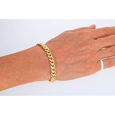 14MM 10K Yellow Gold Herringbone Bracelet 8