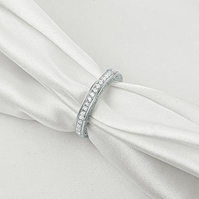 Newshe Stackable Band Wedding Engagement Ring for Women 925