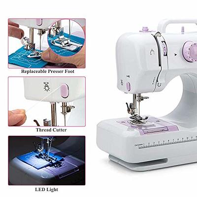 HJWTCQL Mini Sewing Machine for Beginners,Kids Sewing Machines,Small Sewing  Machines with 12 Built-in Stitches and Reverse Sewing,Portable Sewing