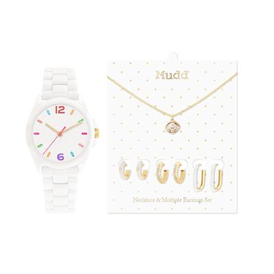 Pretty Design Earring set and Watch for Women