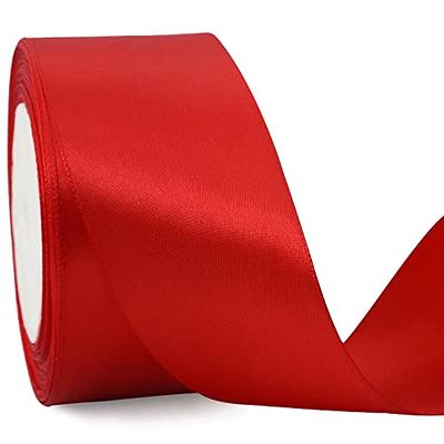 Solid Color Red Satin Ribbon 1/2 inch X 25 Yard Ribbons Perfect for Crafts  Hair Bows Christmas Gift Wrapping Wedding Party Decoration and More Red 1/2  x 25 Yards