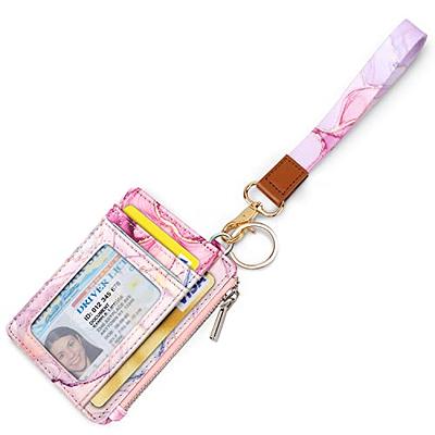 Acrylic Kpop Photocard Holders Keychain ID Badge Holder with Spiral Wrist  Coil Transparent ID Card Holder Photo Card Protector for School ID Office  ID