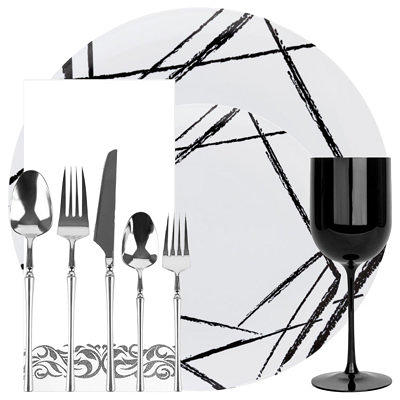 Disposable Plastic Wine Glass for 30 Guests EcoQuality