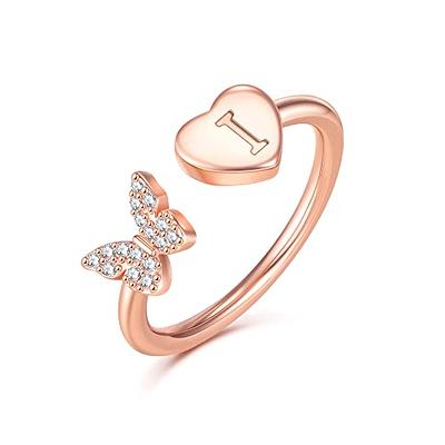 Jewelersclub Women's Initial Letter Ring