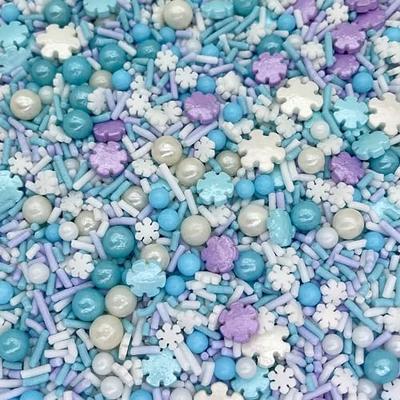 Snow & Ice, Winter Sprinkles, Snowflake Sprinkles, Metallic Sprinkles, Cake  Decorations 